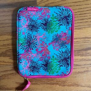 Colorful Lilly Pulitzer Zip iPad tablet Pouch neoprene case zipper bag 10x8